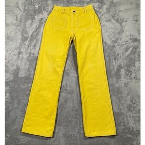 Lykke Wullf Perfected Ranch Pant 2 Yellow Patch Pockets Cotton Retro High Rise